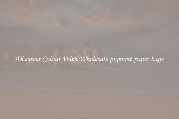 Discover Colour With Wholesale pigment paper bags