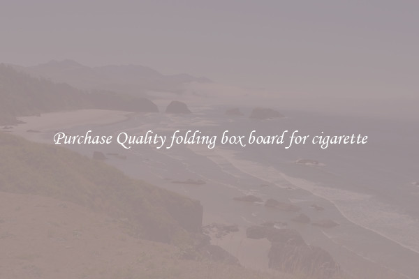 Purchase Quality folding box board for cigarette