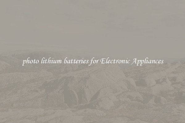 photo lithium batteries for Electronic Appliances
