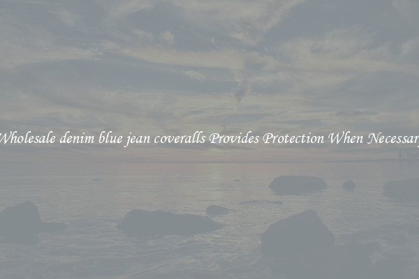Wholesale denim blue jean coveralls Provides Protection When Necessary