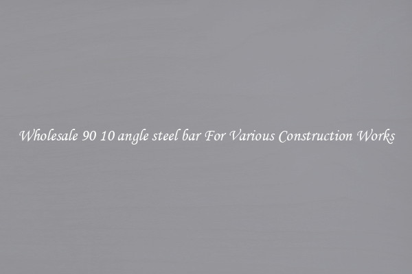 Wholesale 90 10 angle steel bar For Various Construction Works