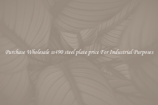 Purchase Wholesale ss490 steel plate price For Industrial Purposes